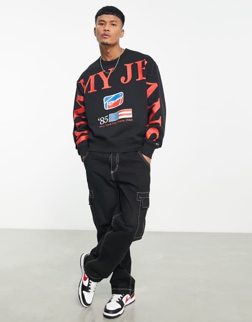 Tommy Jeans – Modern Sport – Svart sweatshirt med bekväm passform och logga, 3 av 4