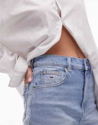 Tommy Jeans Mom Denim Shorts In Blue