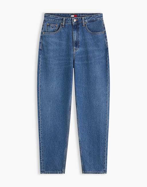 Tommy Jeans Mom high rise tapered jeans in denim medium, 7 of 7