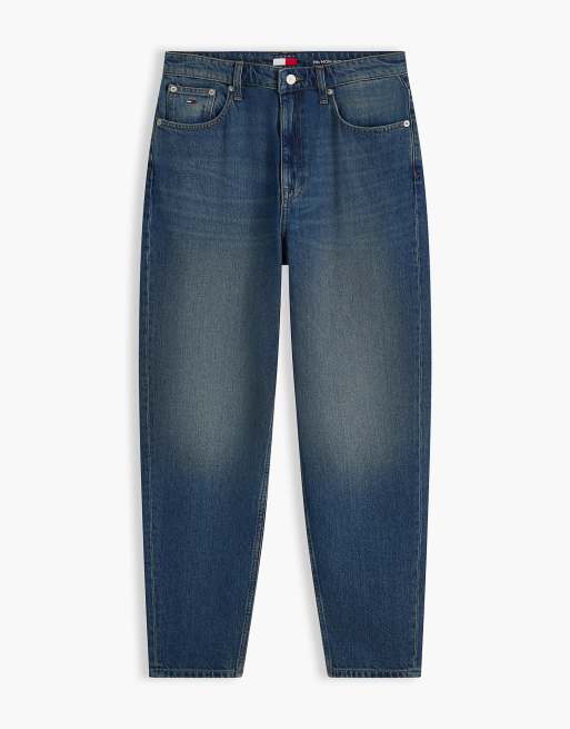 Tommy Jeans Mom high rise tapered leg jeans in denim dark, 7 of 7