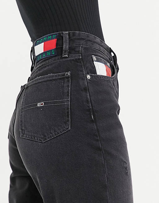 Tommy Jeans mom jean in black | ASOS