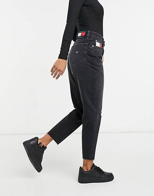 Tommy Jeans mom jean in black | ASOS