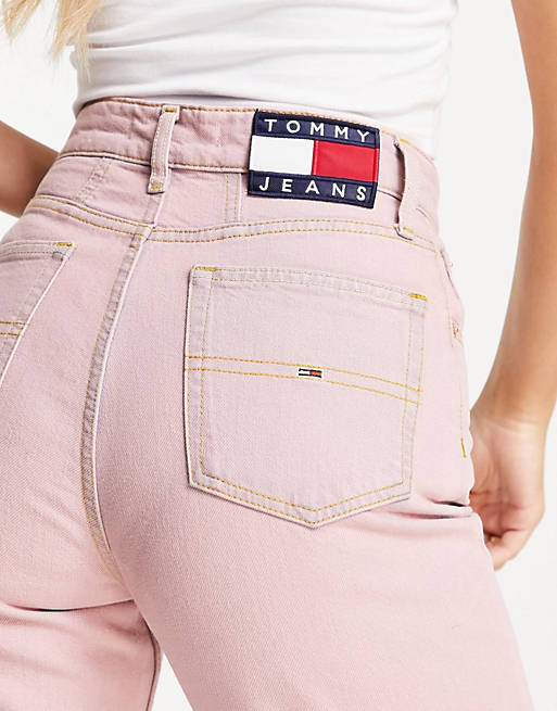 Tommy Jeans mom jean in pink | ASOS