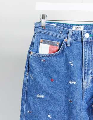tommy jeans logo jeans