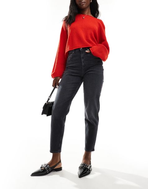 Tommy Jeans mom jeans in black - view 1