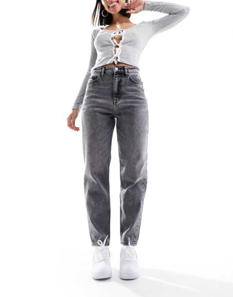 Tommy Jeans – Mom-Jeans in Schwarz mit hohem Bund - view 1