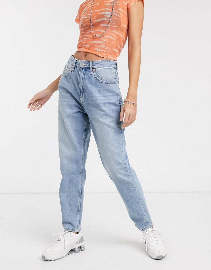 Tommy Jeans - Mom jeans met hoge taille-Blauw