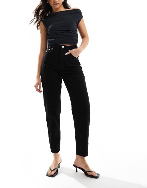 Tommy Jeans - Mom jeans met ultrahoge taille in zwart - view 1