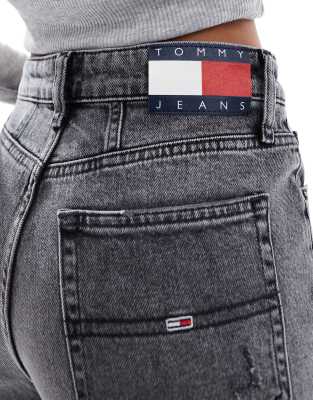 Tommy Jeans Mom jeans neri a vita alta ASOS