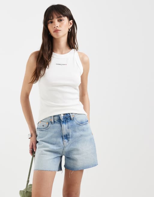 Tommy Jeans – Mom-Shorts aus Denim in verwaschenem Hellblau, 3 von 5