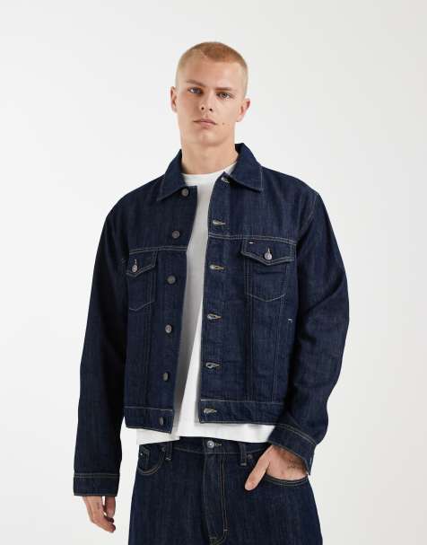 Tommy Jeans – Mörkblå, tvättad truckerjacka med avslappnad passform, del av set - view 1