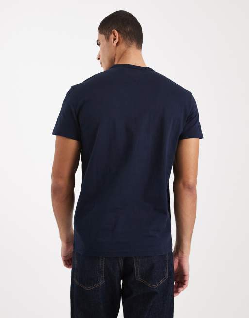 Tommy Jeans mountain peak graphic centre logo t-shirt in navy , 4 of 5