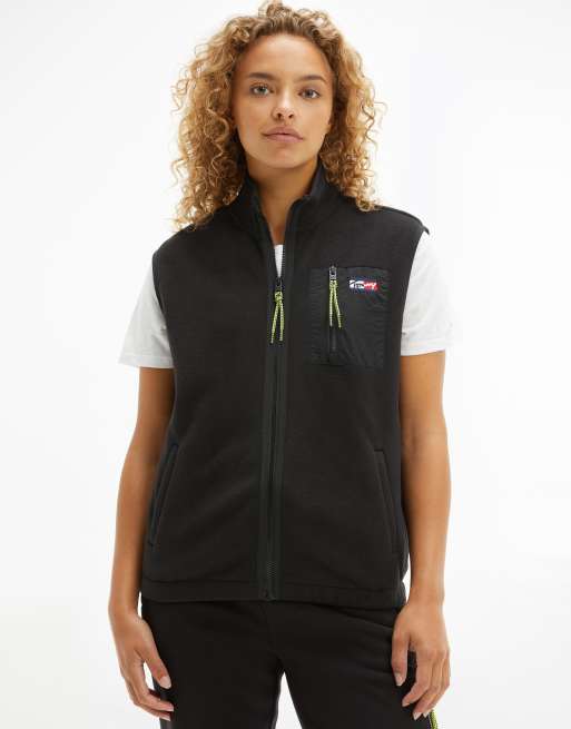 Tommy Jeans - Mouwloze fleece in zwart