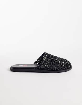 Mules plates en tulle - Noir 36