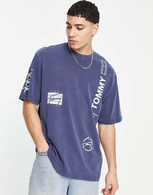 Tommy jeans multi store logo t shirt