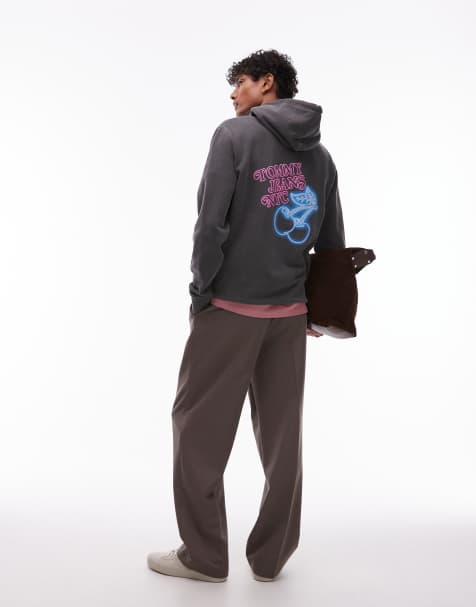 Tommy Jeans neon cherry hoodie in black - view 1