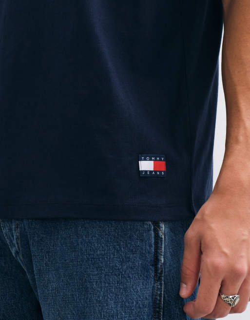 Tommy Jeans new classics logo t-shirt in navy, 5 of 5