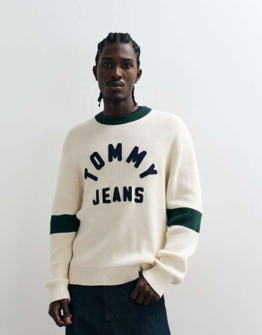 Tommy Jeans - New Classics - Pull à logo - Crème, 5 de 5