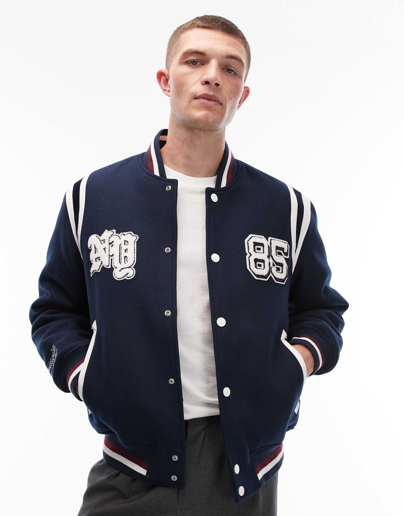 Университетская куртка Tommy Jeans new york темно-синего цвета