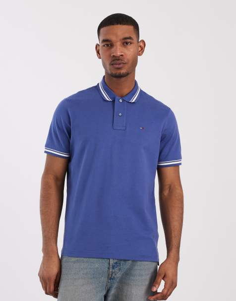 Tommy Jeans – Niebieska koszulka polo z lamówką - view 1