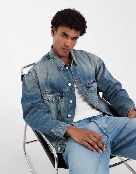 Tommy Jeans – Niebieska kurtka jeansowa oversize typu trucker - view 1