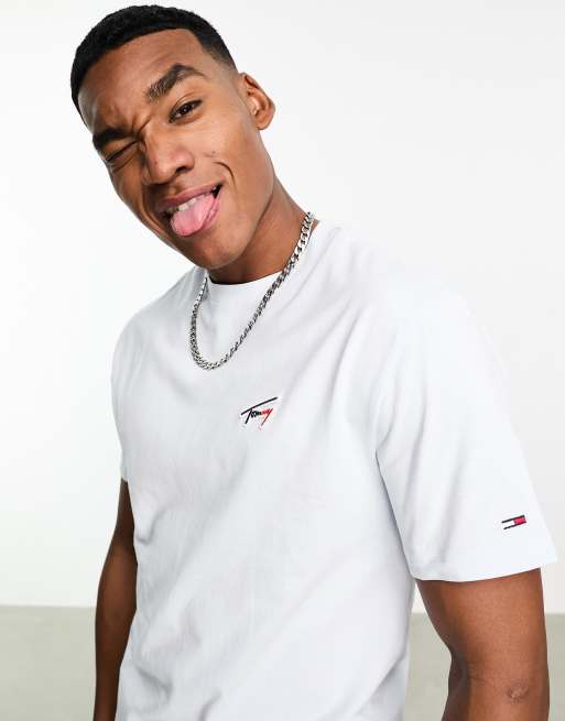 Tommy Jeans – Niebieski klasyczny T-shirt z logo