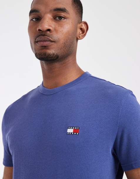 Tommy Jeans – Niebieski T-shirt z naszywką z logo - view 1