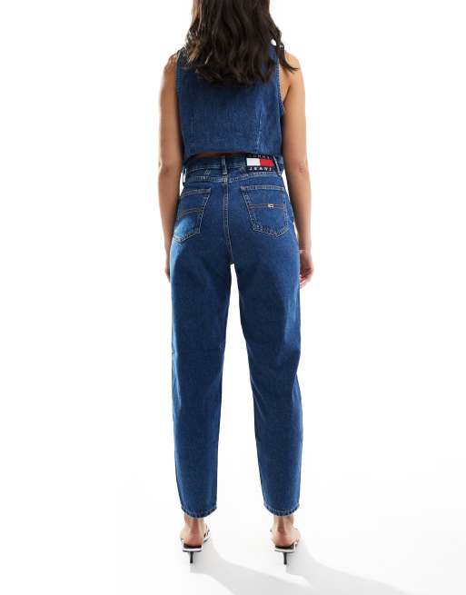 Tommy Jeans – Niebieskie mom jeans z bardzo wysokim stanem, 2 z 5