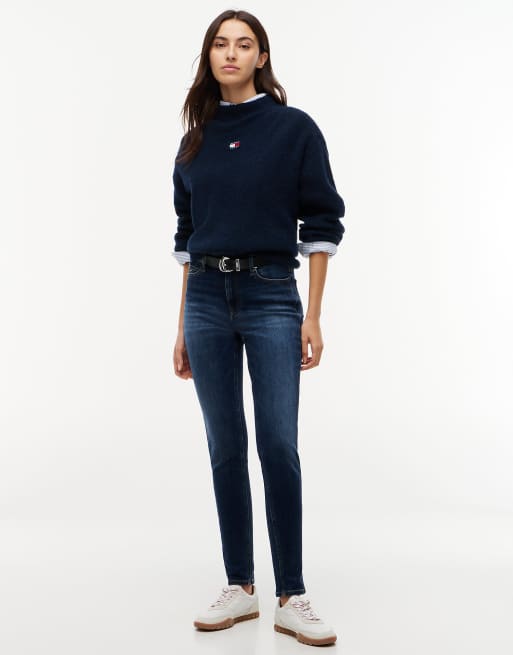 Tommy Jeans Nora jean skinny taille mi-haute effet usé bleu foncé, 2 de 7