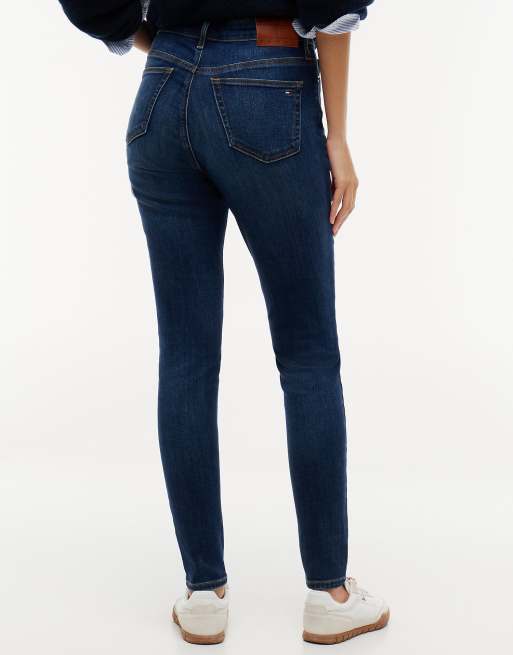 Tommy Jeans Nora jean skinny taille mi-haute effet usé bleu foncé, 6 de 7