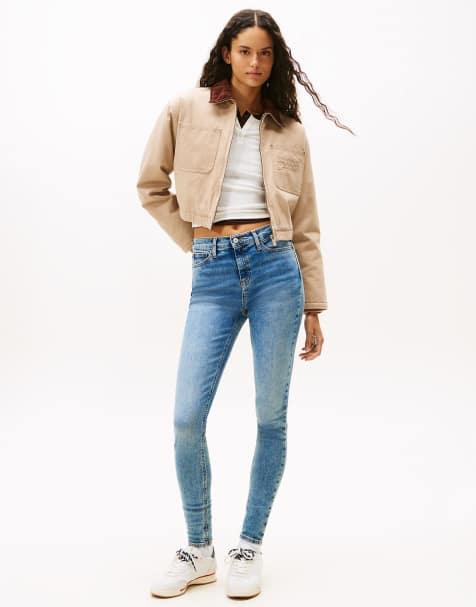 Tommy Jeans – Nora – Jeans in verblasstem Blau mit engem Schnitt und mittelhohem Bund - view 1