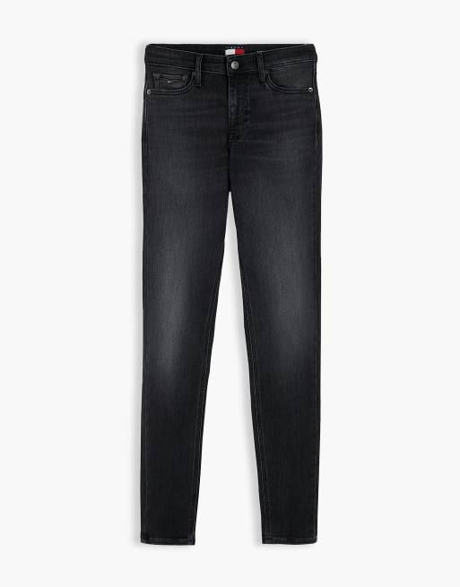 Tommy Jeans Nora mid rise skinny black jeans in denim black, 7 of 7