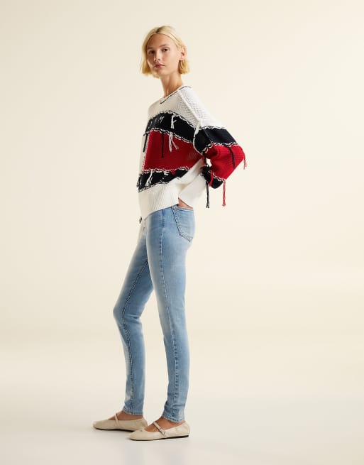 Tommy Jeans Nora mid rise skinny faded jeans in denim light, 3 of 7
