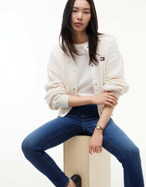 Tommy Jeans Nora mid rise skinny jeans in denim dark, 5 of 7
