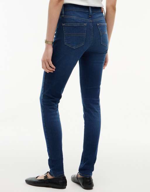 Tommy Jeans Nora mid rise skinny jeans in denim dark, 6 of 7
