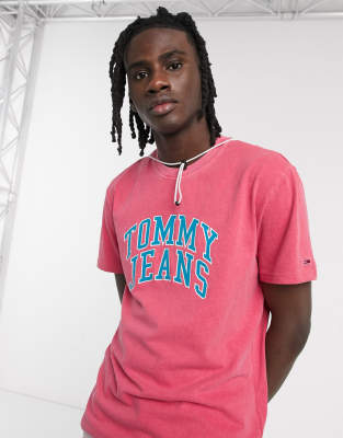 tommy jeans pink shirt