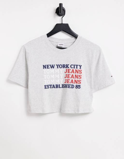 Tommy hilfiger 2025 grey crop top