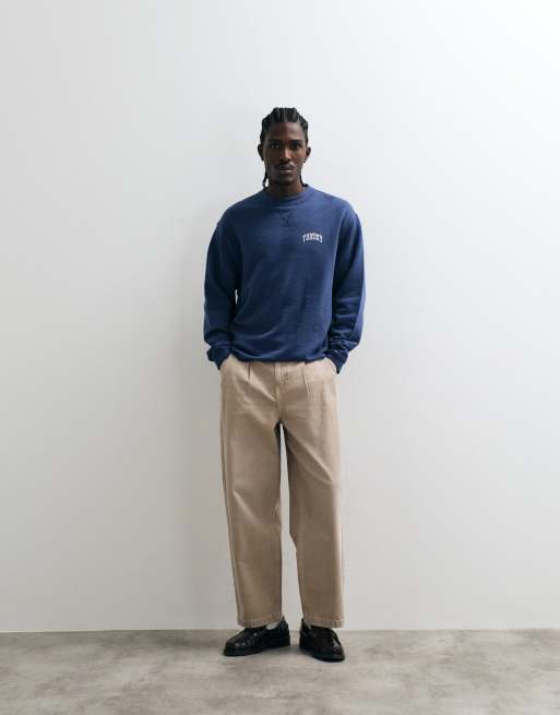 Tommy Jeans NYC Logo Sweatshirt mit Relaxed Fit und Rundhalsausschnitt in Marineblau, 3 von 5