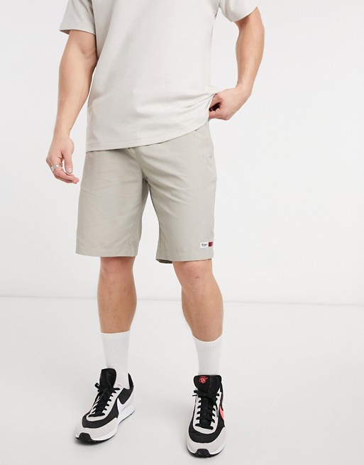 Tommy Jeans nylon basketball shorts in stone