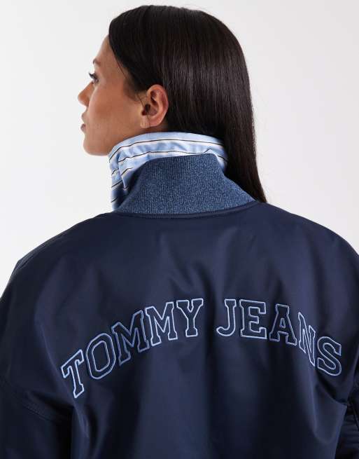 Tommy Jeans nylon bomber jacket in navy, 4 of 4