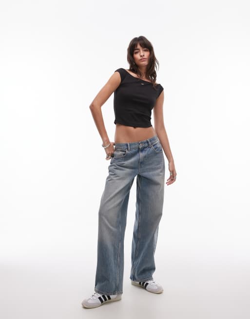 Tommy Jeans off shoulder top in black ASOS