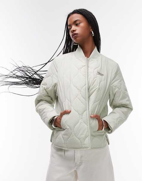 Tommy Jeans onion quilt jacket in sage