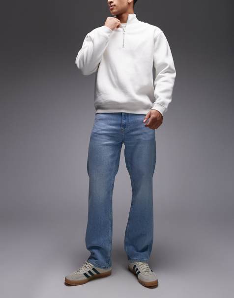 Tommy Jeans – Otis – Blå, raka jeans i regular fit med mörk tvätt - view 1