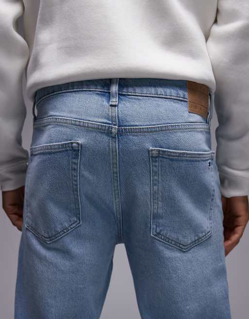 Tommy Jeans – Otis – Blå, raka jeans i regular fit med mörk tvätt, 5 av 5