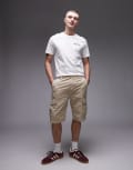 [Tommy Jeans] Tommy Jeans Otis cargo shorts in beige-Neutral 30 SILT