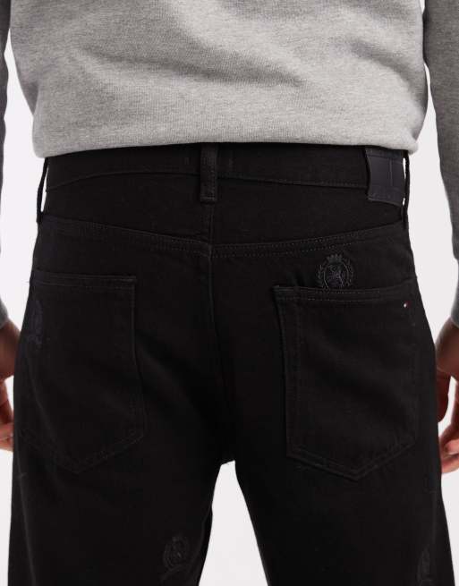 Tommy Jeans – Otis – Czarne jeansy o regularnym kroju z prostymi nogawkami , 5 z 5
