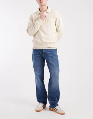 Otis - Gerade geschnittene Jeans in dunkelblauer Waschung mit regulärer Passform Blau W30 L32