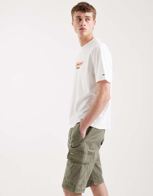 Tommy Jeans - Otis - Pantaloncini cargo color kaki slavato, 3 di 5