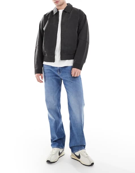 Tommy Jeans - Otis - Rechte jeans met normale pasvorm in blauw met kreukeffect en wassing - view 1