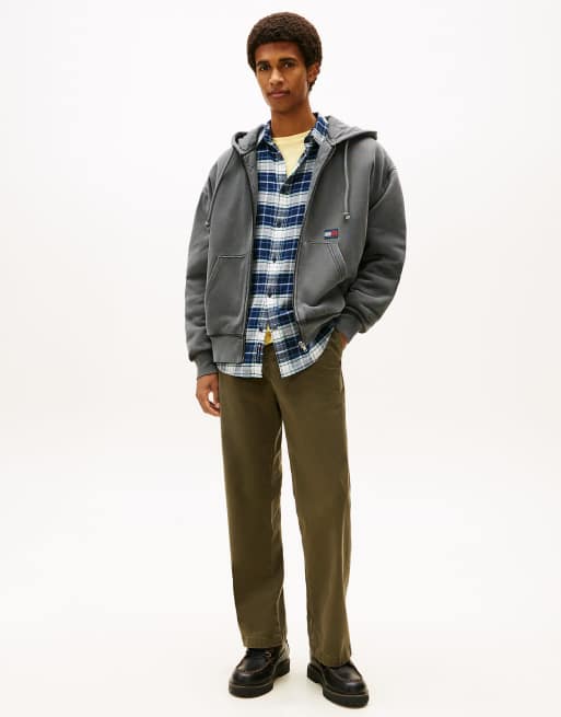 Tommy Jeans – Otis – Regular-Fit-Chinohose aus Twill in Olivgrün